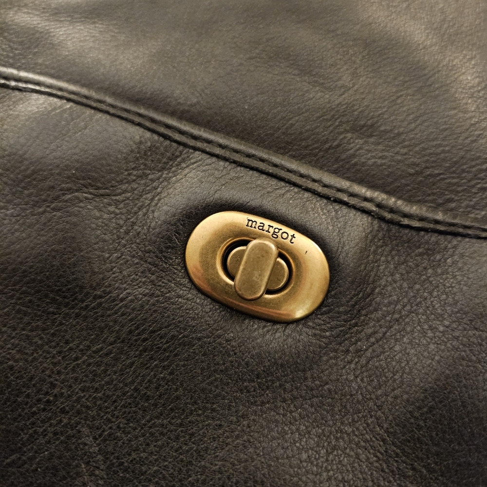 Margot Black Leather Backpack - Picture 2 of 9